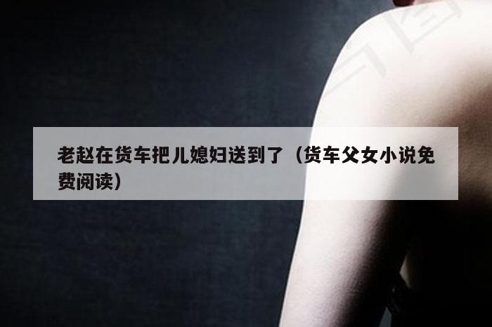 老赵在货车把儿媳妇送到了(货车父女小说免费阅读)